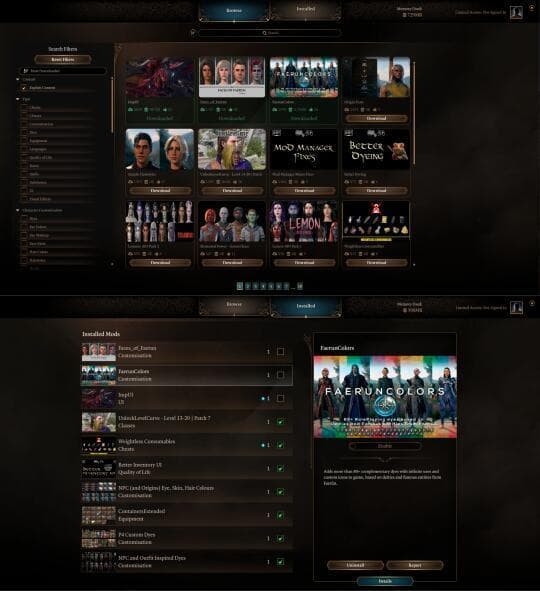《博德之门3》限量MOD热修补丁上线：提升兼容性和稳定性
