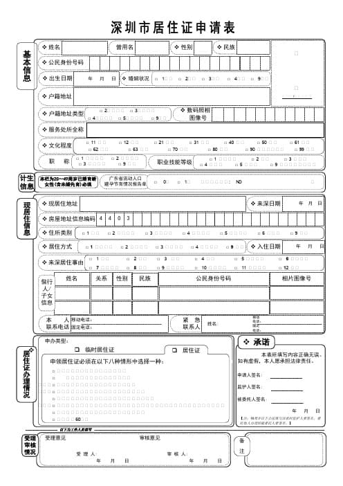 居住证申请表合集：各地居住证办理指南
