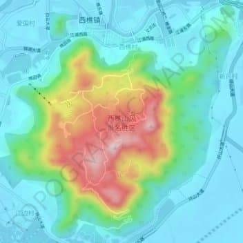 西樵山风景名胜区地形图