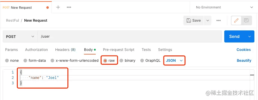 如何使用Postman发送JSON数据