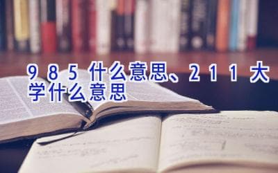 985和211大学的区别与联系：中国高等教育体系全解析