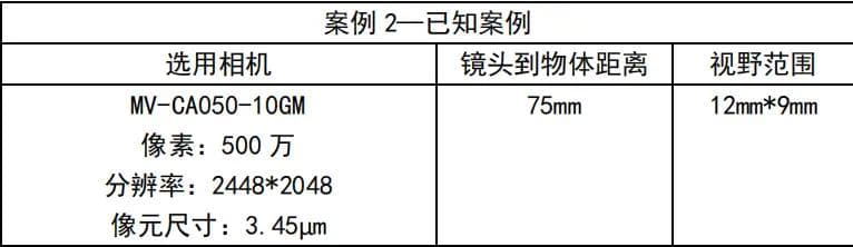 如何计算相机分辨率和镜头选型