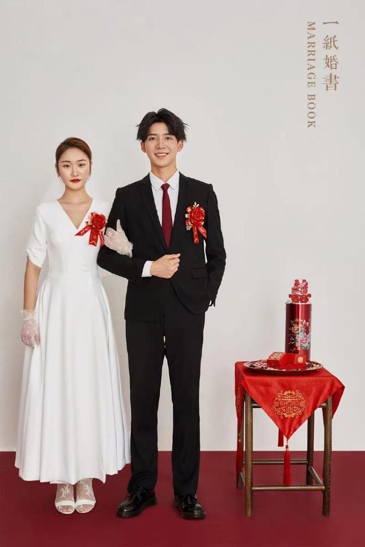 一纸婚书主题婚纱照：中西式婚纱照的融合唯美