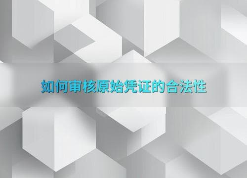 如何审核原始凭证的合法性