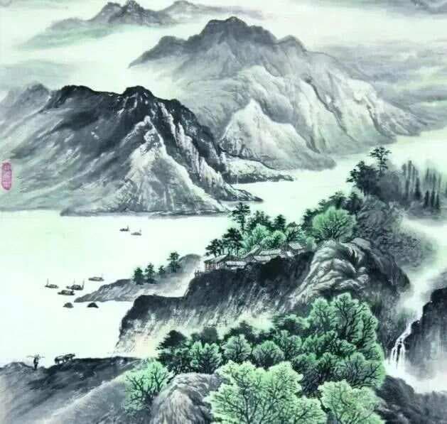 中国山水画零基础入门教程：关键步骤图解画法，一笔一划学国画