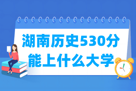 2024湖南历史530分能上什么大学？