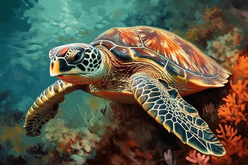 海洋守护者：探索海龟的生态角色与保护挑战