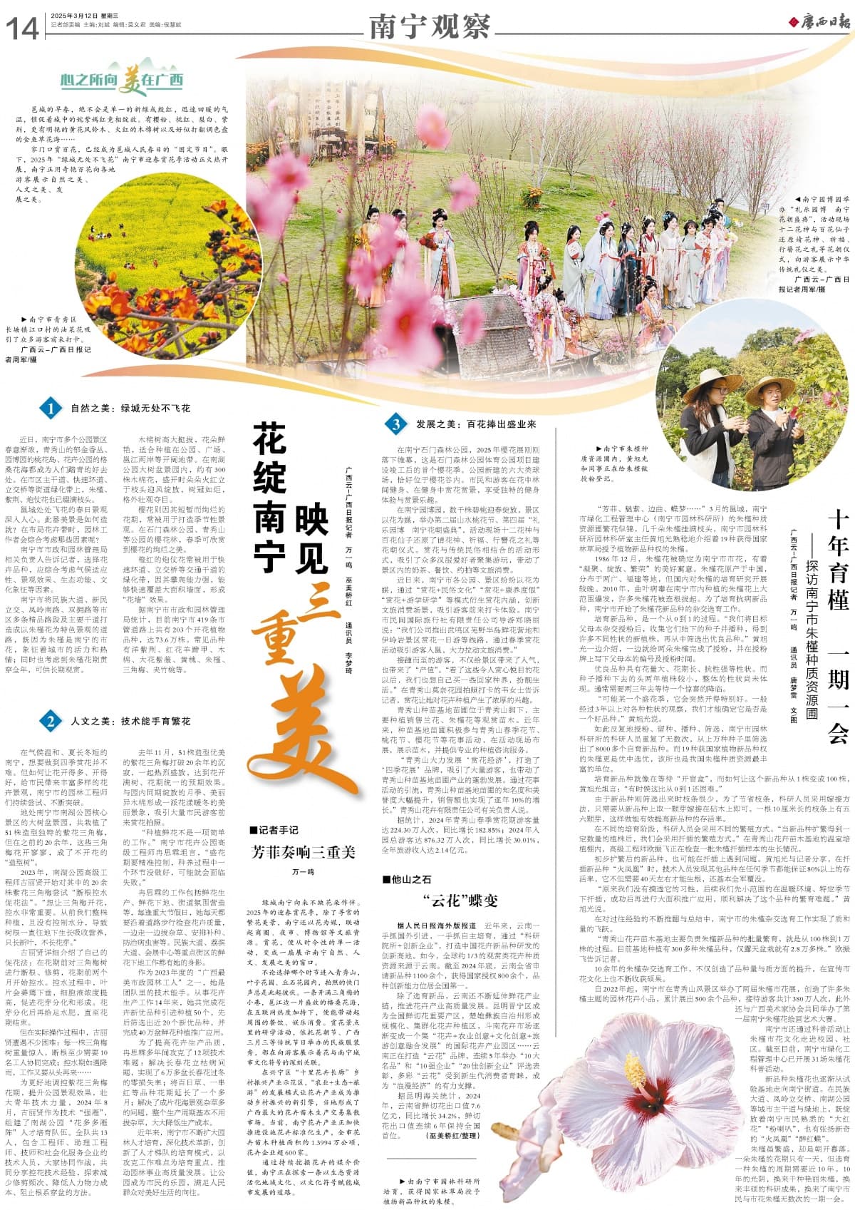 广西日报南宁观察头条 | 花绽南宁 映见三重美