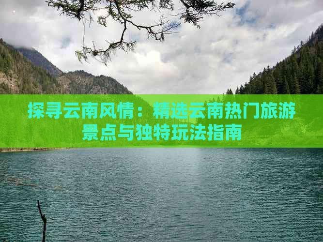 探寻云南风情：精选云南热门旅游景点与独特玩法指南