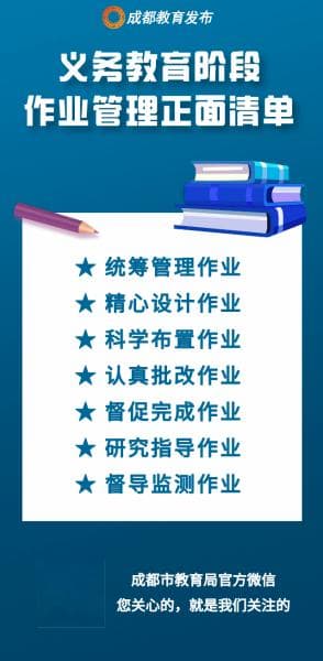 正负面清单“七要六不要”！成都为中小学作业管理立新规