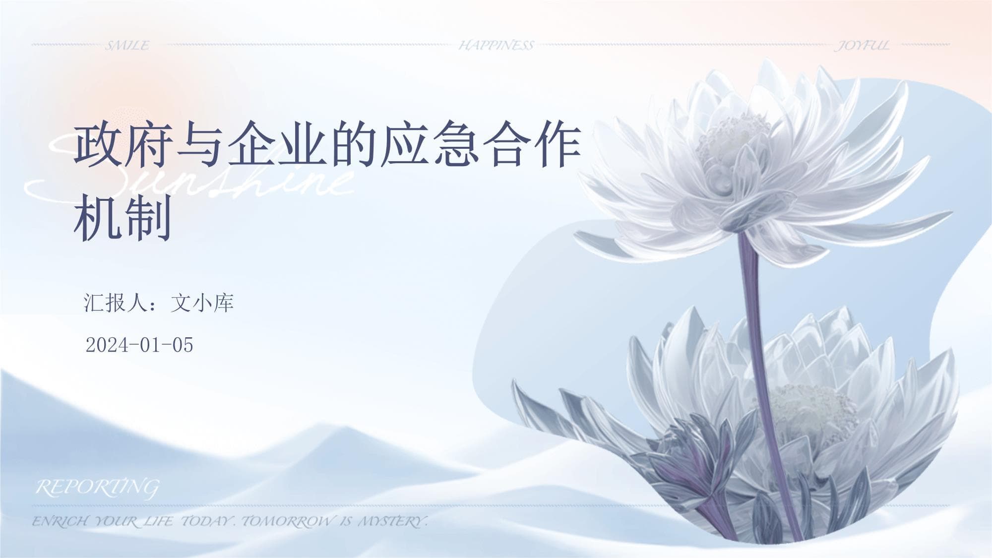 政府与企业的应急合作机制