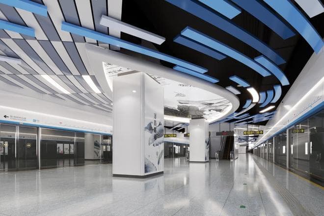 地铁站装修效果图设计：塑造城市文化与现代交通的新地标