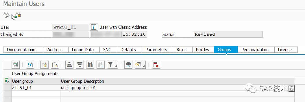 SAP 创建新用户SU01 角色管理PFCG