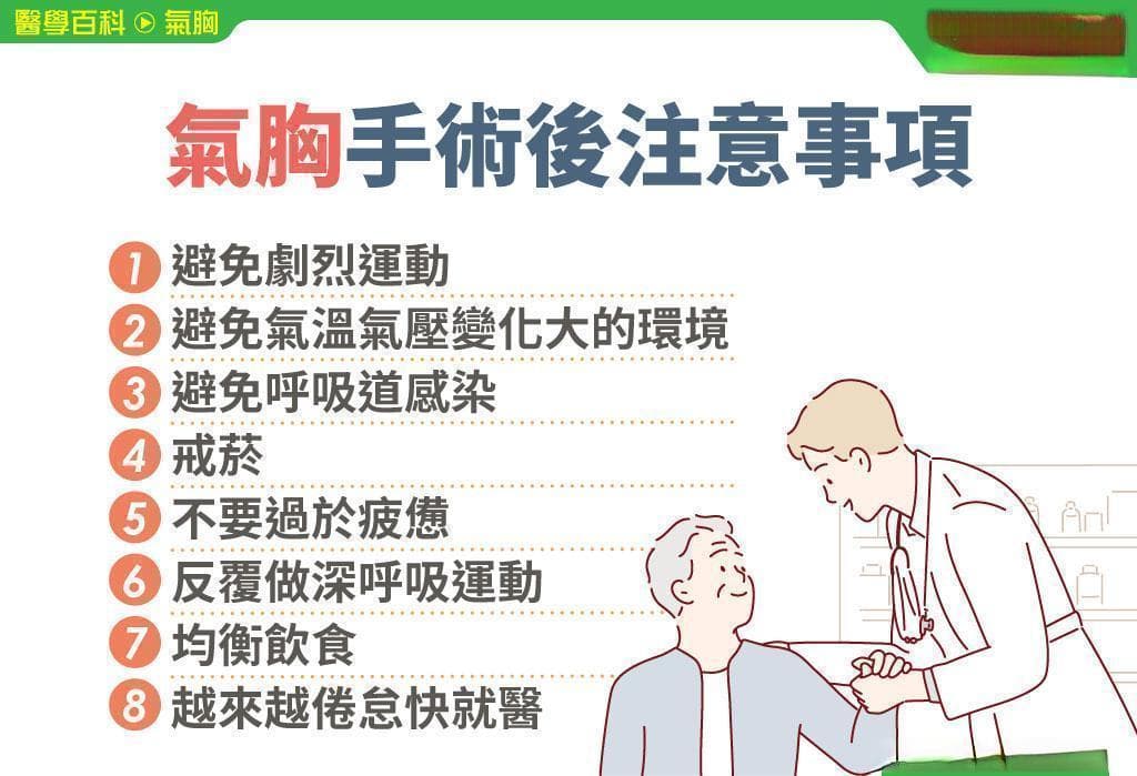 气胸手术后如何护理？这些术后照护要点请收好