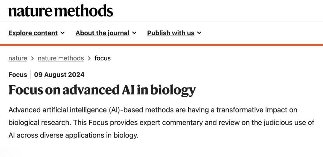 Nature Methods主题特刊：关注 AI 在生物学中的应用
