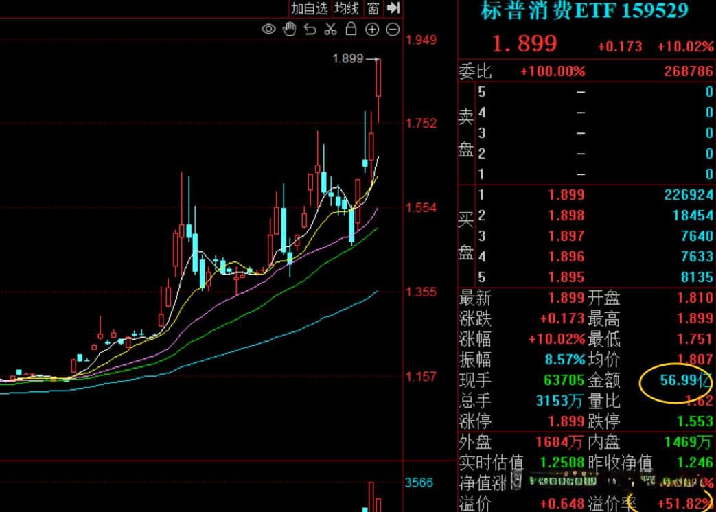 溢价51%的标普消费ETF被迫停牌，背后的投资逻辑是什么？