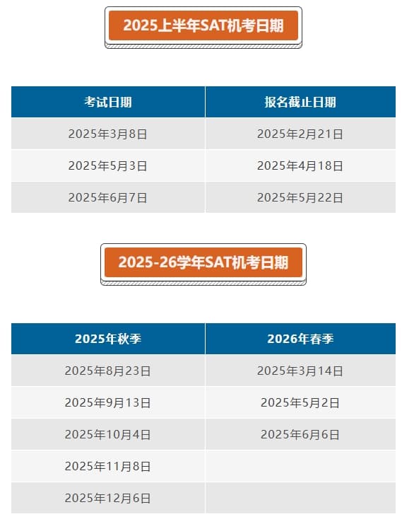 SAT考试重大调整：2025年起新增9月机考场次