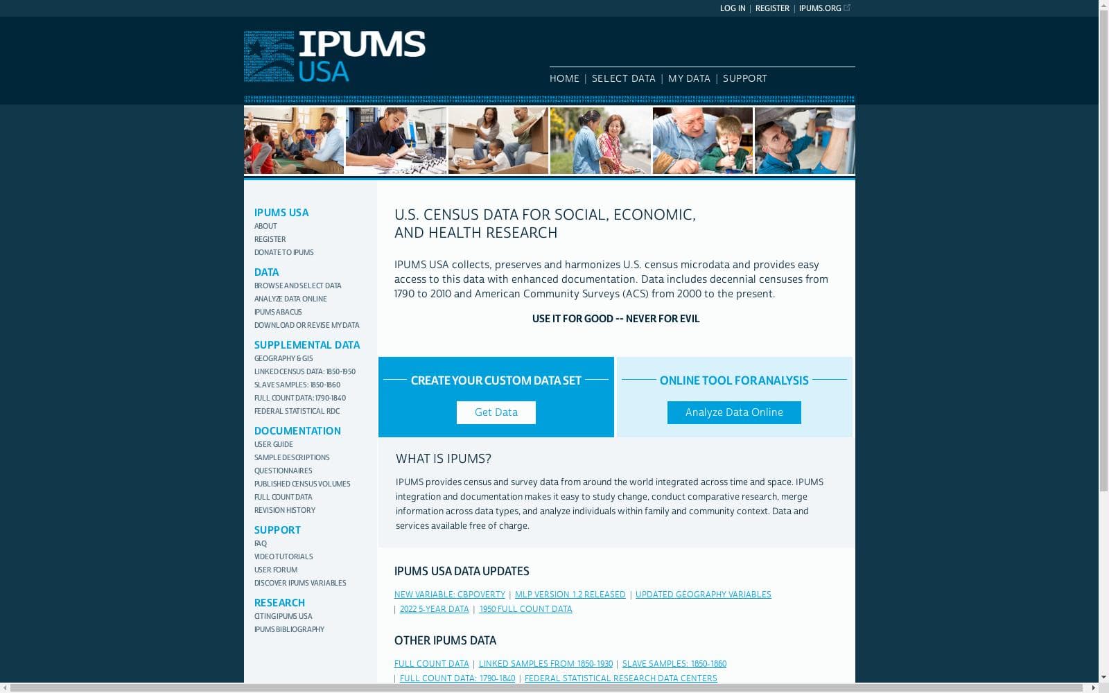 IPUMS USA数据集：美国人口普查数据的整合与应用