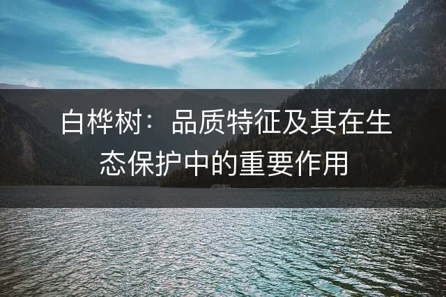 白桦树：品质特征及其在生态保护中的重要作用