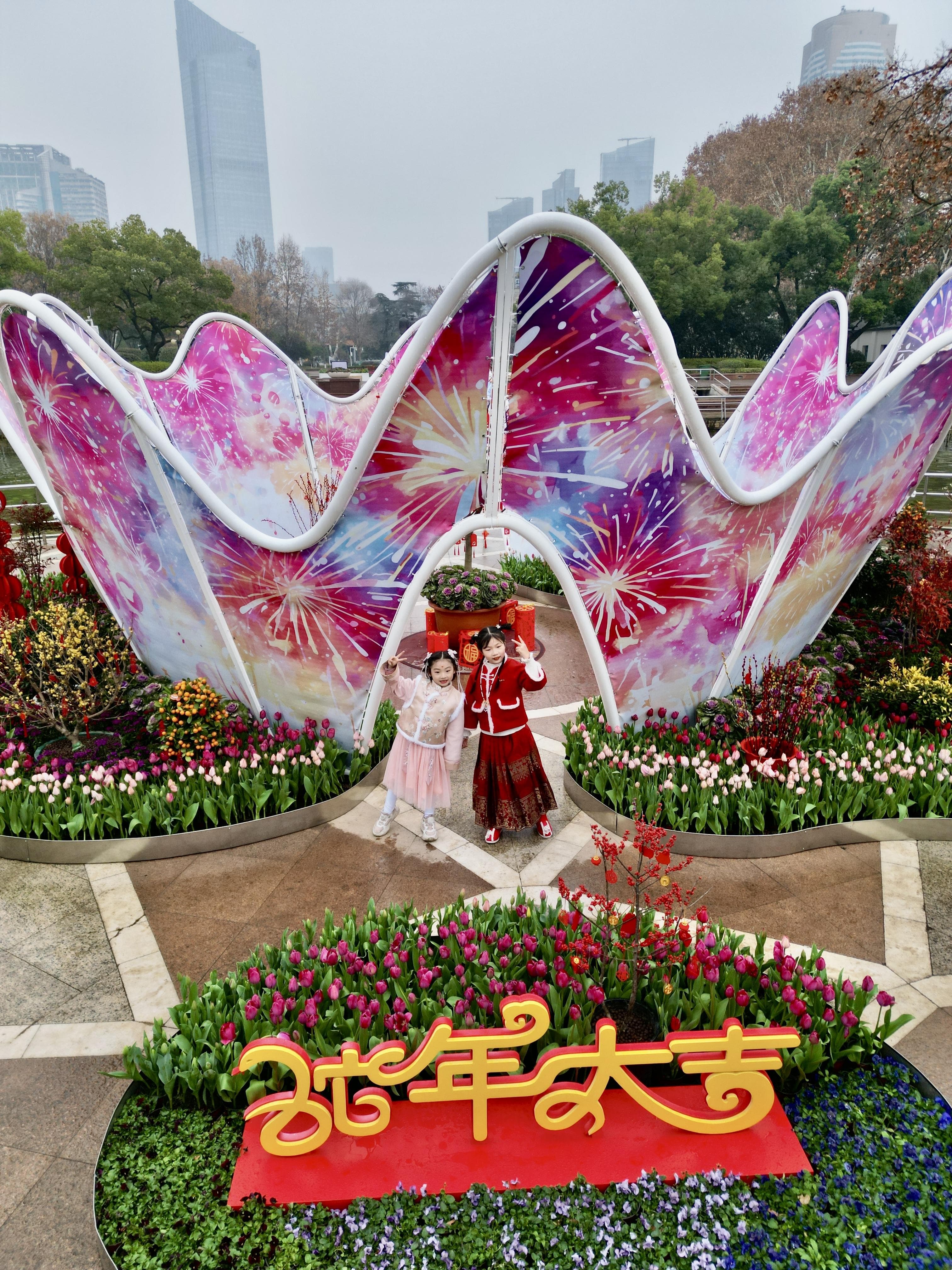 新春第一波开放的郁金香，就在中山公园