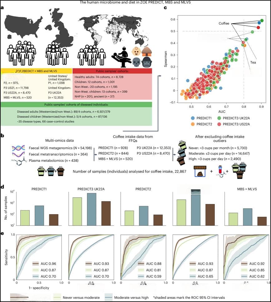 Nat Microbiol：经常喝咖啡会极大地改变人体的肠道微生物组组成