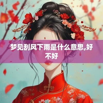 梦见刮风下雨是什么意思,好不好