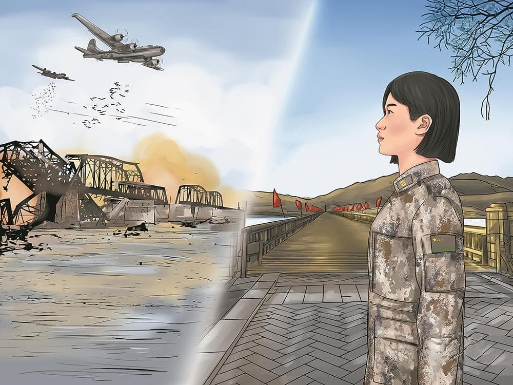 跨越时空的江水诉说着鸭绿江畔的抗美援朝故事