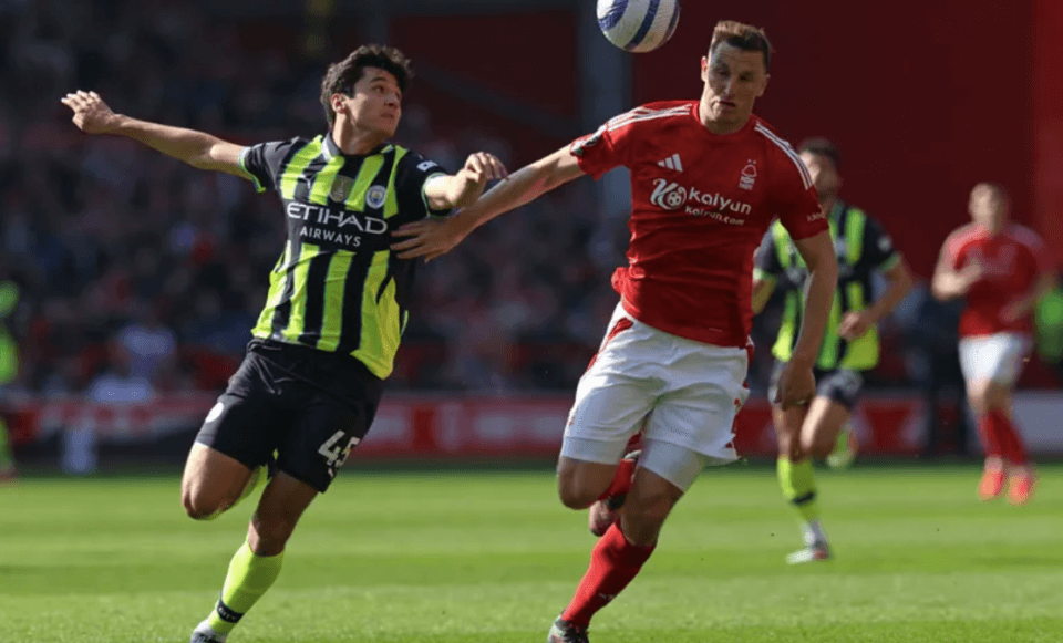 英超第28轮：诺丁汉森林1-0曼城，终结四轮不胜