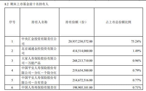 中央汇金，大举“扫货”