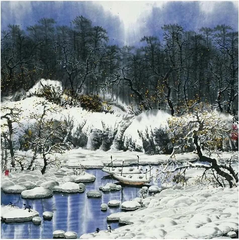 中国传统雪景山水画技法详解