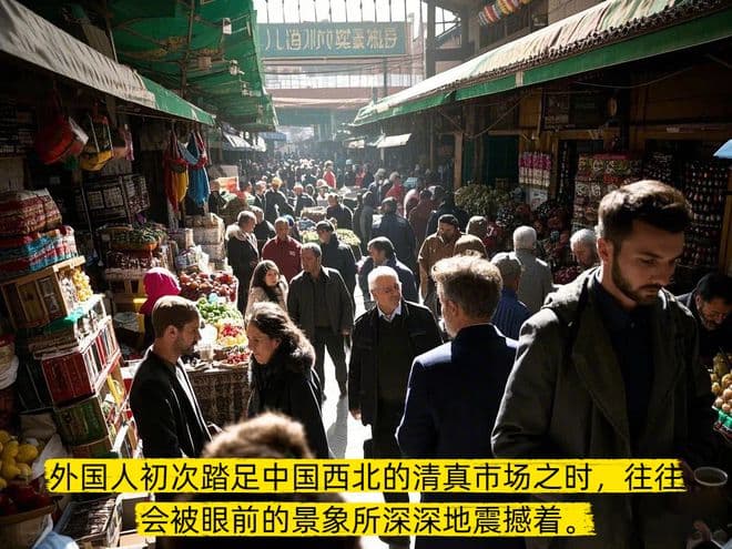 外国游客初体验中国西北清真市场：美食与文化的双重震撼