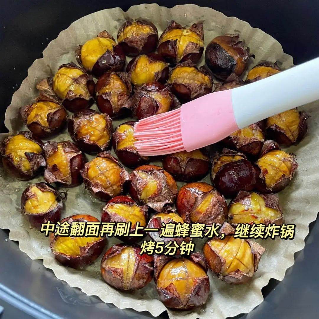 空气炸锅烤板栗的家常做法