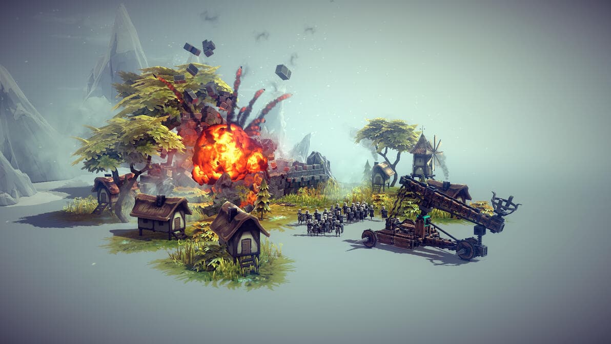 《围攻》（Besiege）：一款物理模拟策略游戏