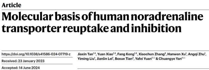Nature：清华团队揭示抗抑郁药物选择性抑制机制