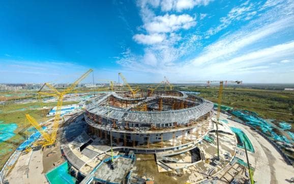 成功“闭环”！山东省首个6万座专业足球场屋盖钢结构合龙