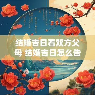 结婚吉日看双方父母 结婚吉日怎么告知女方父母