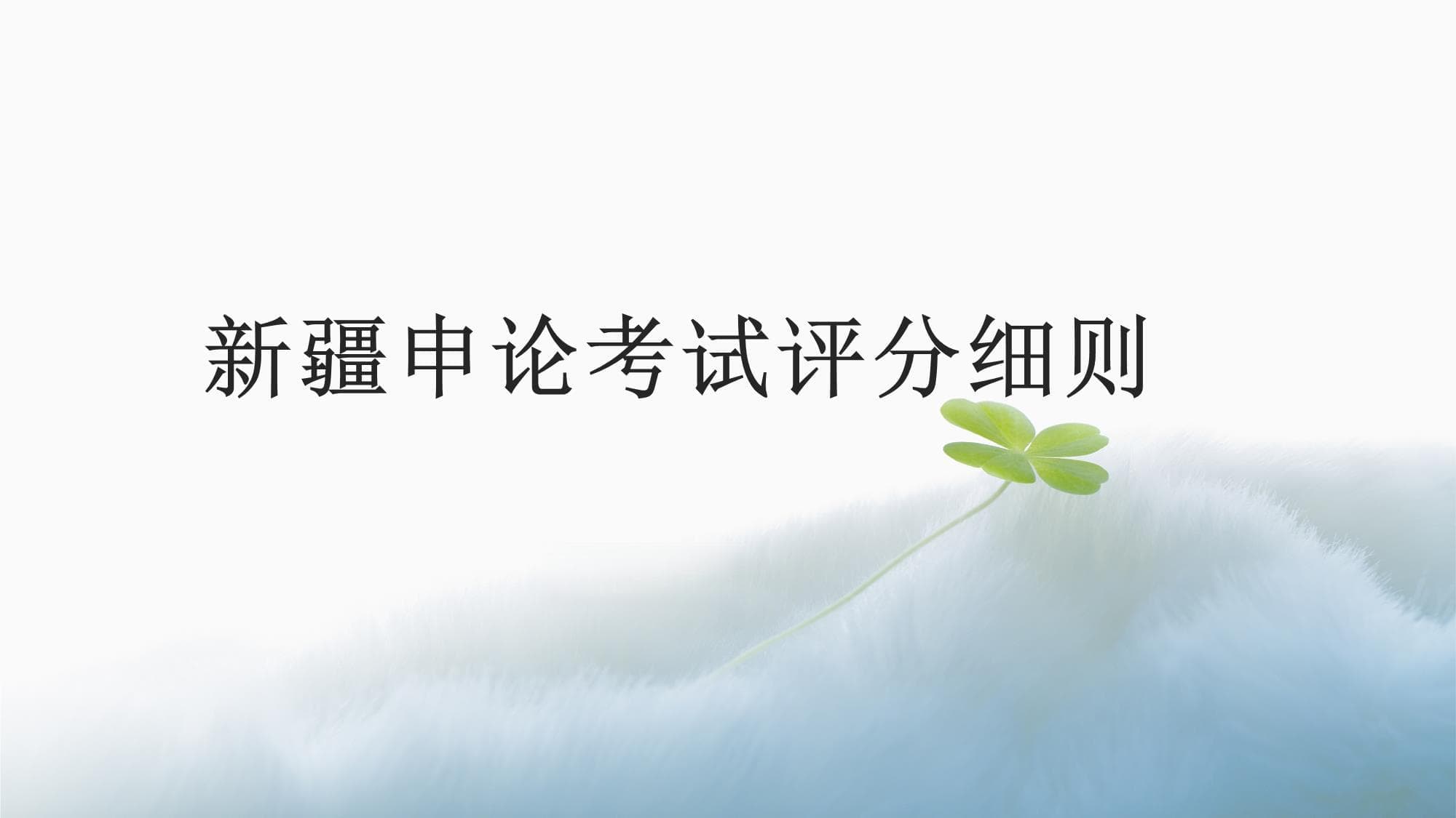 新疆申论考试评分细则及备考指南