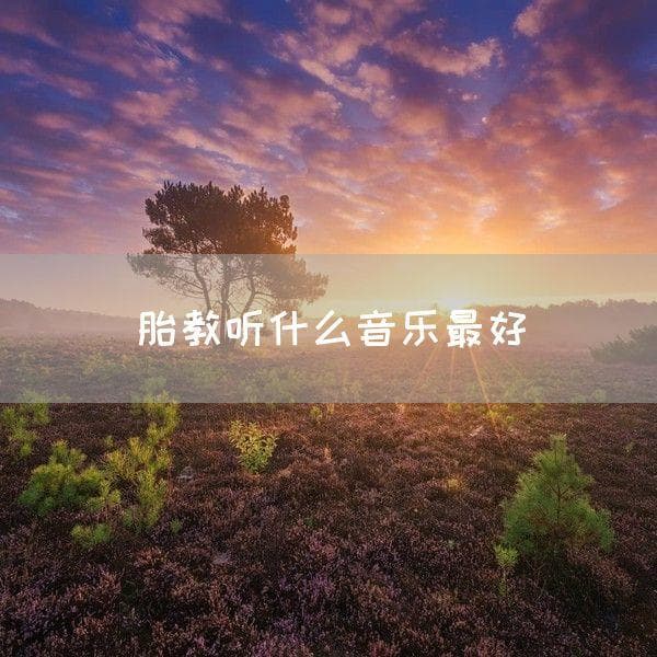 胎教听什么音乐最好