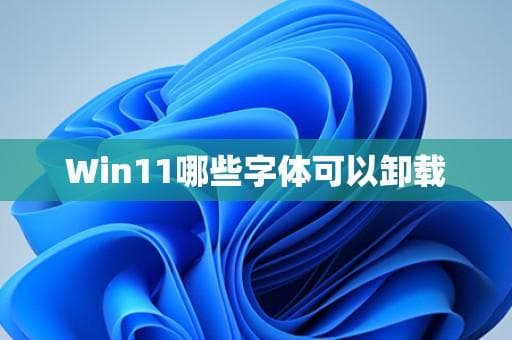 Win11哪些字体可以卸载