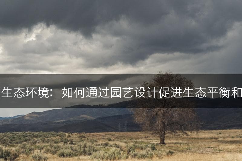 园艺设计与生态环境：如何通过园艺设计促进生态平衡和可持续发展