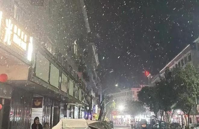 温州迎来2025年第一场雪，未来一周气温持续走低