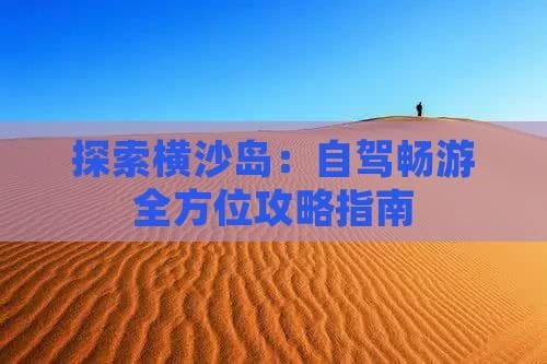 探索横沙岛：自驾畅游全方位攻略指南