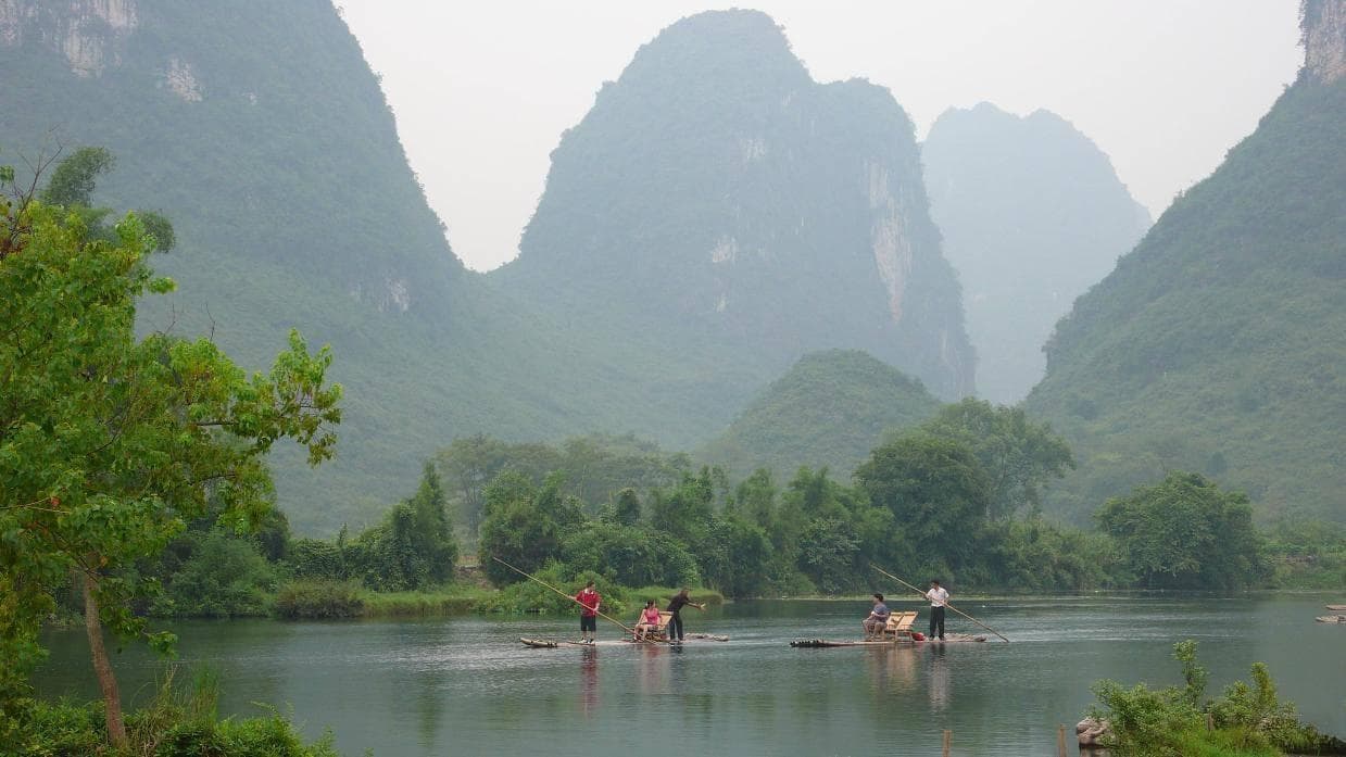桂林阳朔的世外桃源遇龙河