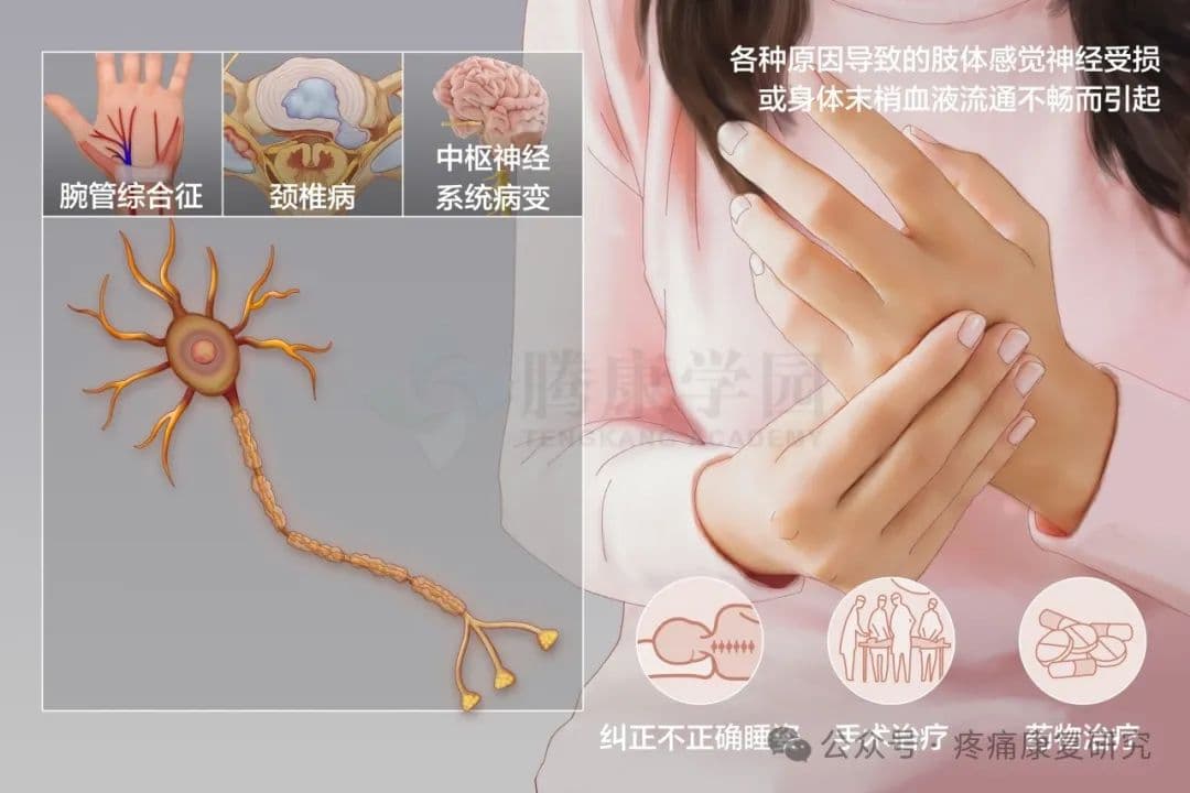 几乎所有可引起手麻的疾病，都在这里了