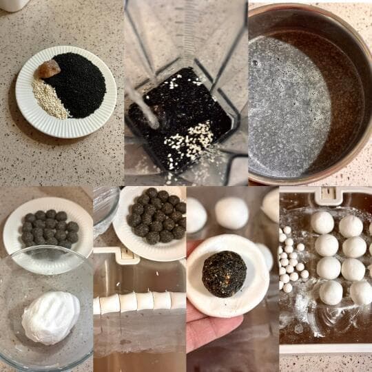 黑芝麻糊摇一摇变汤圆：传统美食的创意新吃法