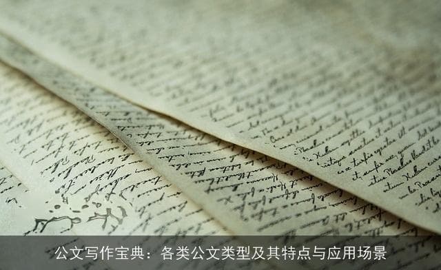 公文写作宝典：各类公文类型及其特点与应用场景
