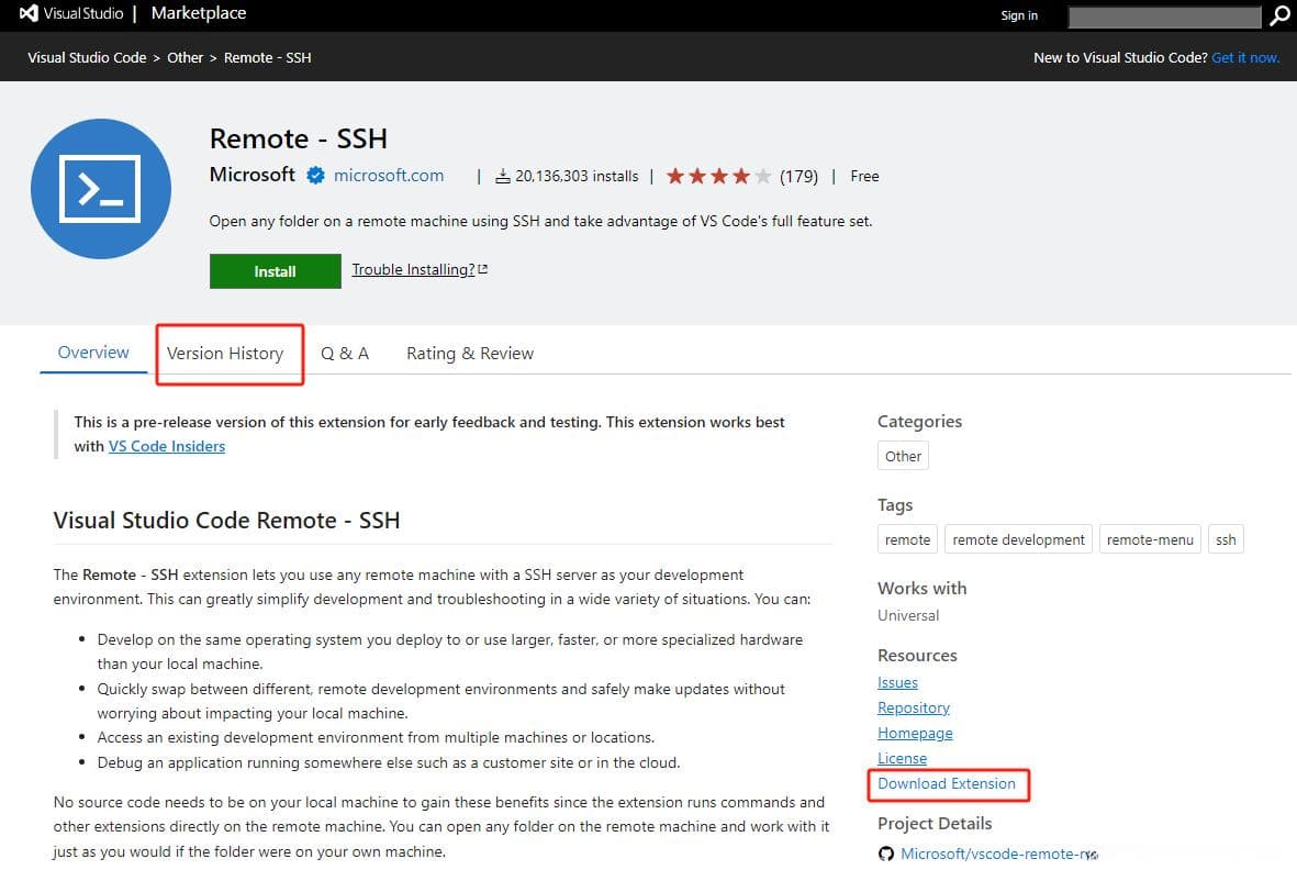 离线安装VScode Server和Extensions