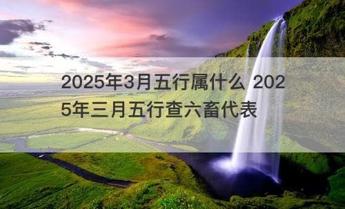 2025年3月五行属什么 2025年三月五行查六畜代表
