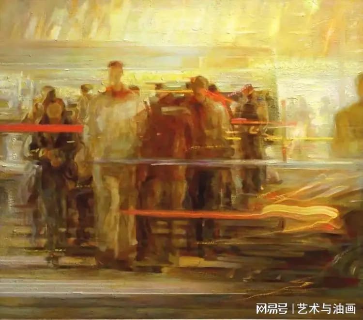 《红绿灯》：油画家陆兵笔下的都市生活，等待中的温馨诗篇