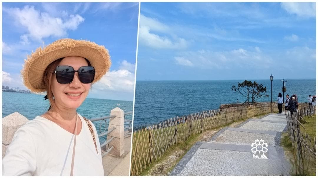 小麦岛公园：青岛必游景点，粉红海滩绝美胜地